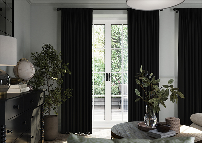 Stockholm, Black - Made to Measure Curtains - Image 3
